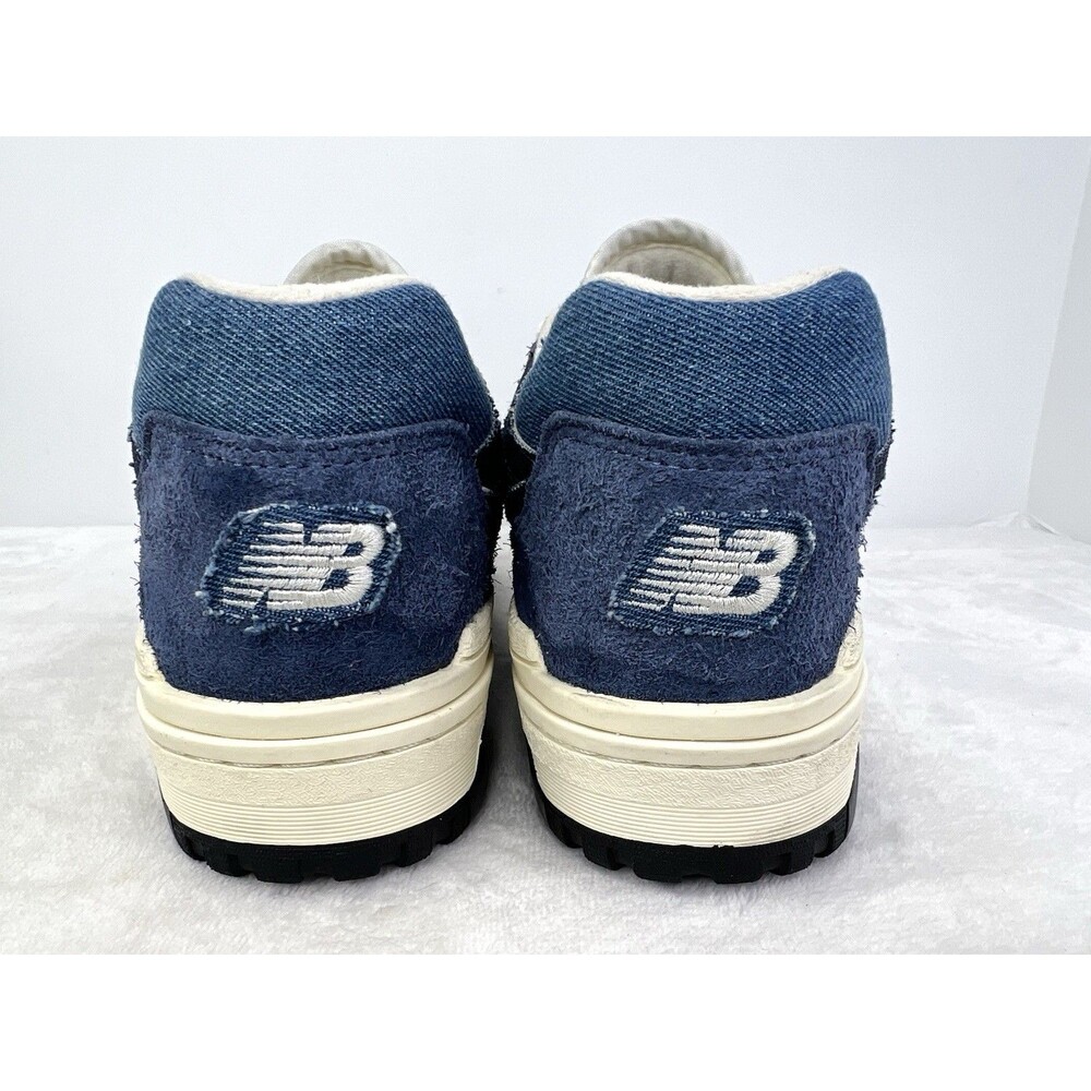 New Balance 550 Navy Blue Denim Heron Angora Suede Sneakers Mens 8 /Womens 9.5 B - Picture 7 of 10